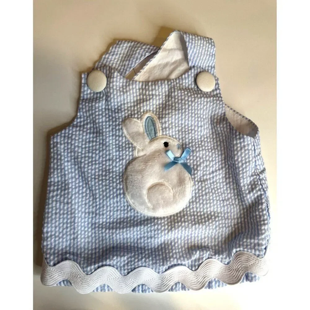 LIL CACTUS Bunny Two Piece Ruffle Bottom Outfit Easter 12-18 Month Unisex Spring